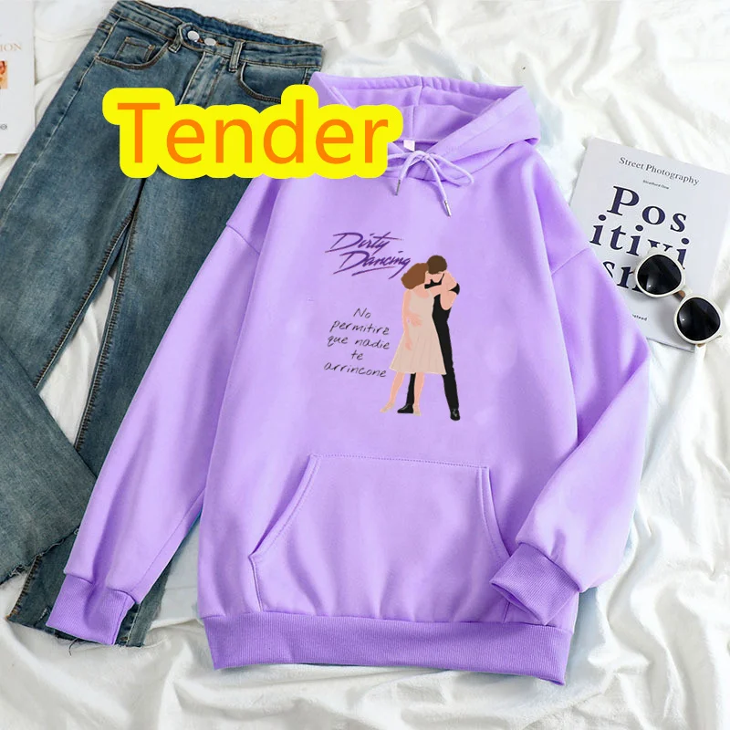Kawaii Movie Hoodies Women Dirty Dancing Tops Harajuku Warm Streetwear Hip Hop Oversize Graphic Fashion Sweatshirts Female