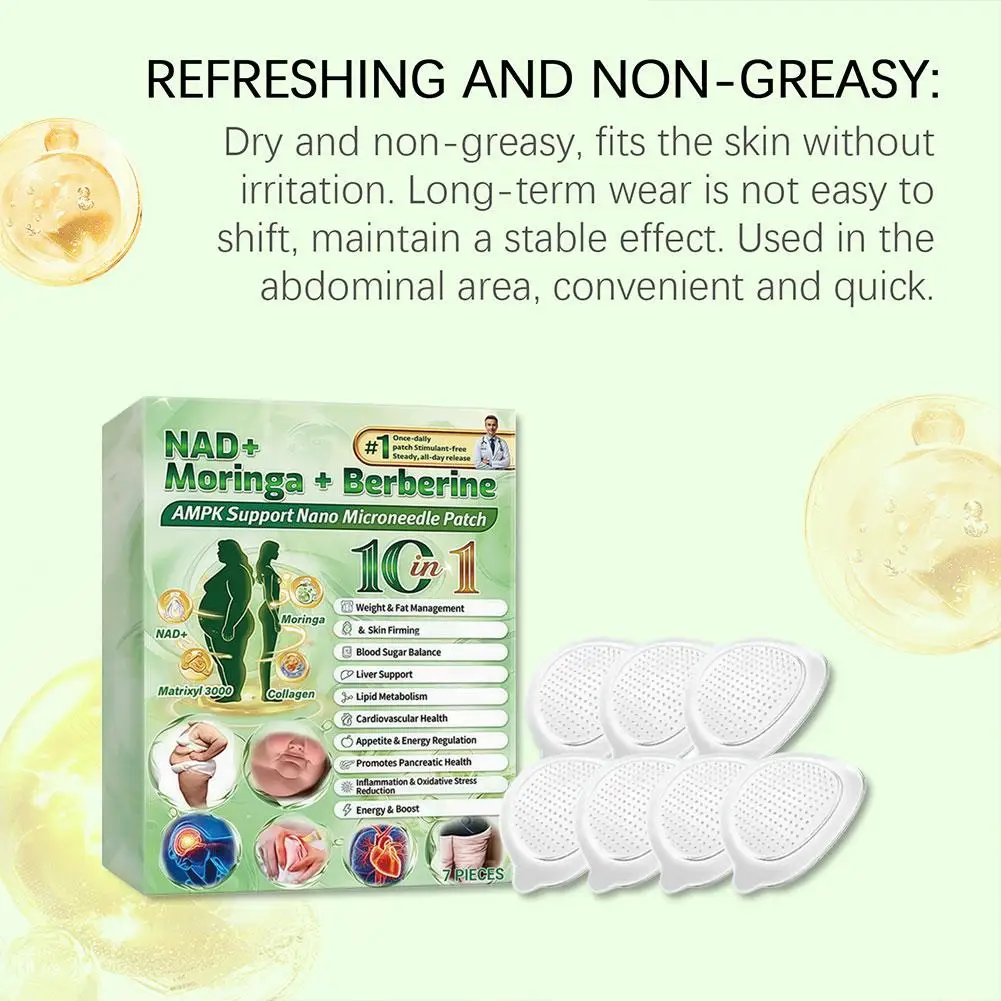 

Пластыри для ухода за телом с экстрактом моринги - Трансдермальная технология с микроиглами для снижения веса и улучшения метаболизма, комфортные в использовании