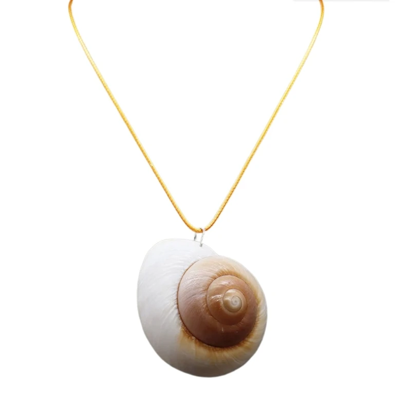 Unique Luminescent Seashells Pendant Necklace with Comfortable Rope Chain