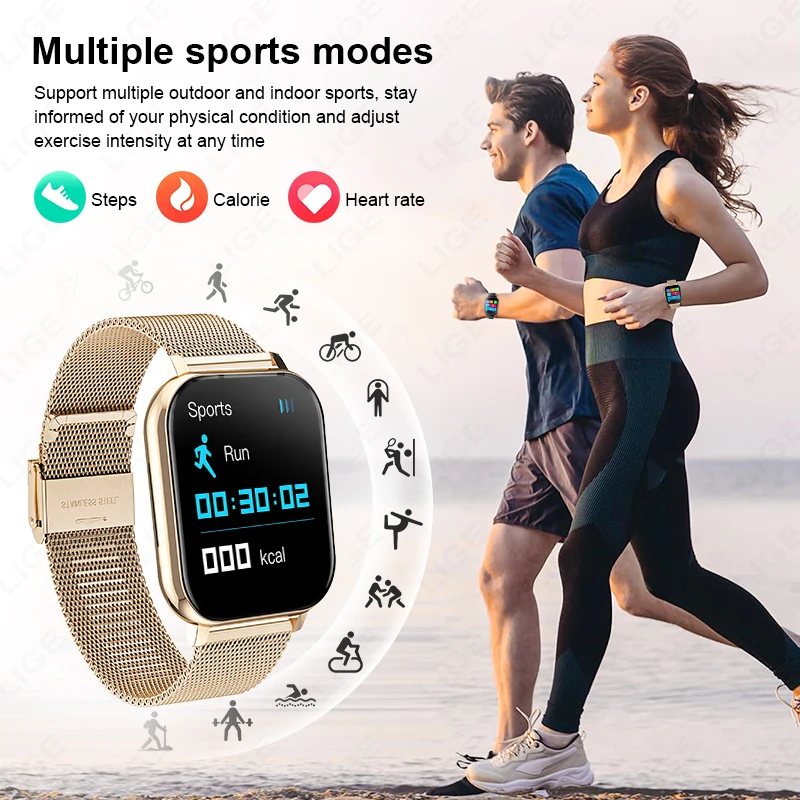 Smart Watch For Men Women Gift Full Touch Screen Sports Fitness Watches Bluetooth Calls Digital Smartwatch Wristwatch Watches