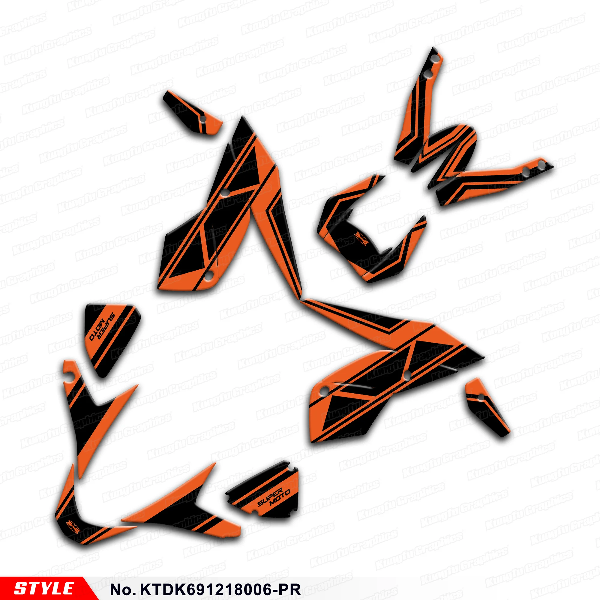 

Aftermarket Racing Graphics UV Resistant Laminate for KTM DUKE 690 2012 2013 2014 2015 2016 2017 2018, KTDK691218006-PR