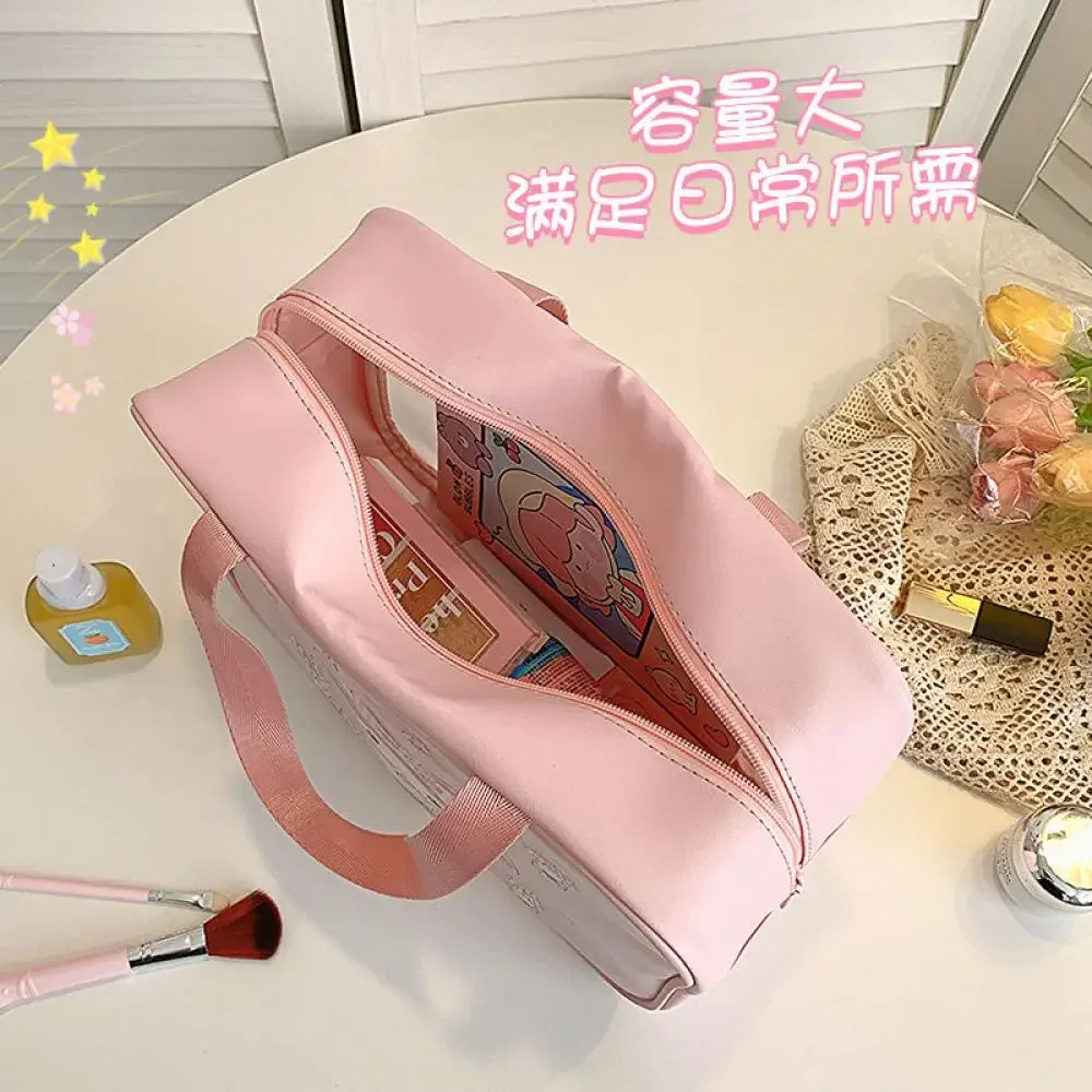 Sanrios Anime Kawaii Kuromi Cinnamoroll My Melody Portable Waterproof Large Capacity Portable Shower Bag Toiletries Makeup Bag