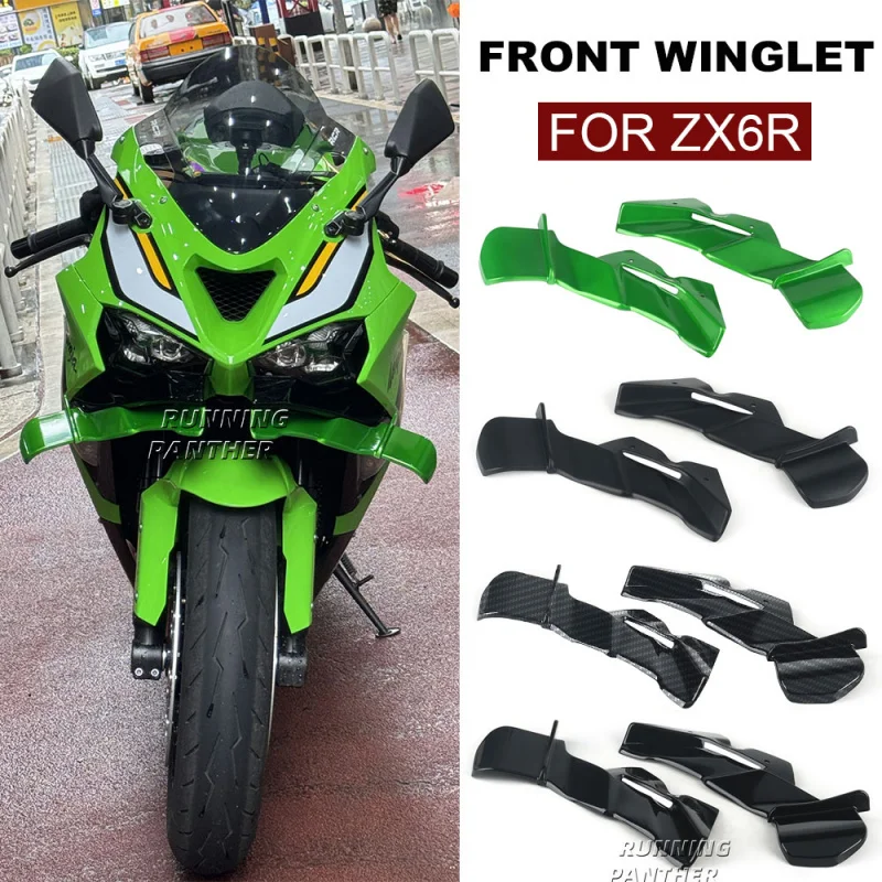 

zx-6r Motorcycle Naked Front Spoiler Winglet Aerodynamic GP Wing Kit Spoiler For Kawasaki New ZX-6R ZX6R 2024-2025