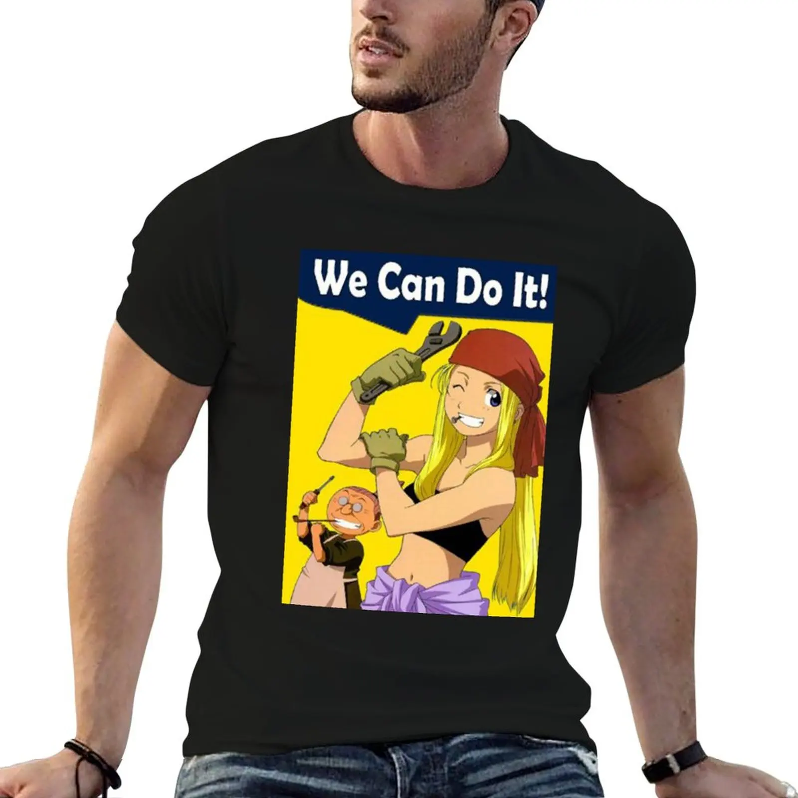 Winry Can Do It T-Shirt Summer Print Short Sleeve Tee