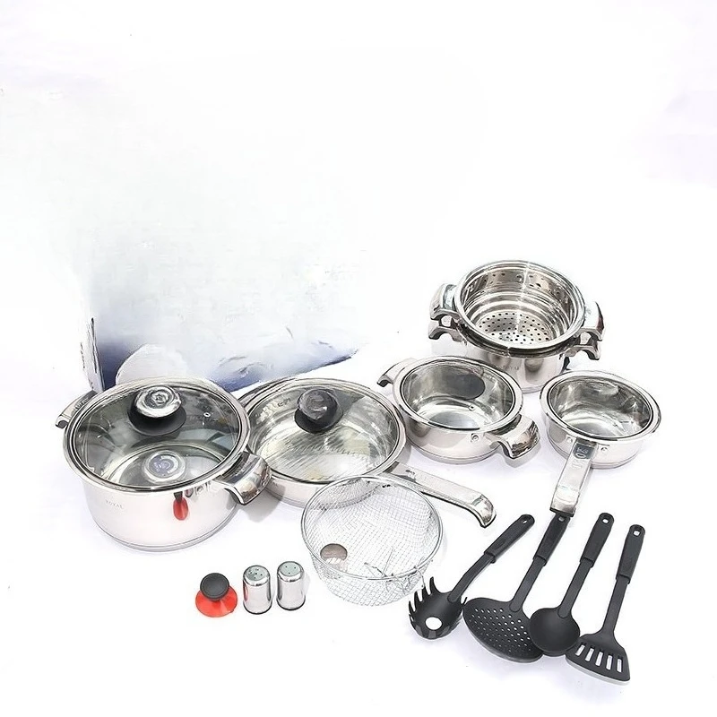 23-Piece South East Asia Quality Stainless Steel Set Pot Set Bottom Set Pot Gift