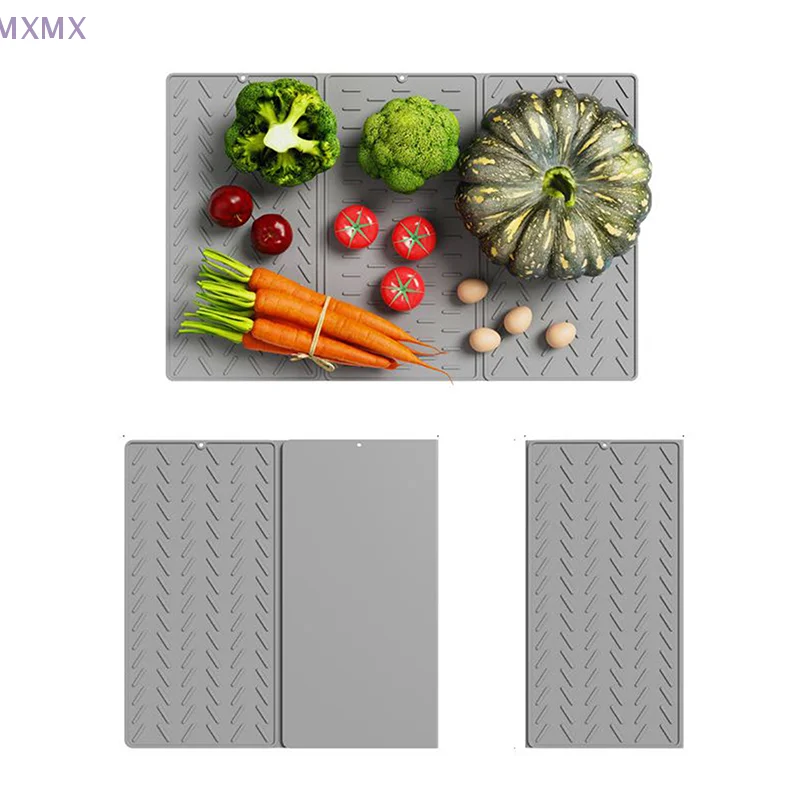 New Large Thick Anti Slip And Heat-insulating Silicone Drain Pad, Kitchen Countertop Sink, Foldable Drain Pad