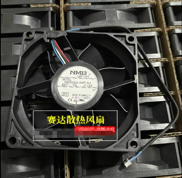 

NMB 08025SA-24P-AU DC 24V 0.15A 80x80x25mm 4-Wire Server Cooling Fan