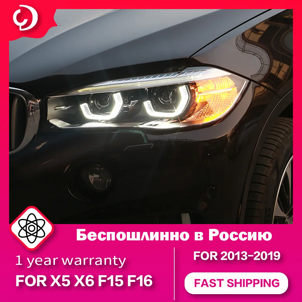 Фары для X5 F15 2013-2019 X6 F16 Foco, светодиодные фары DRL, ходовой сигнал поворота, светодиодный проектор, бифокальные линзы, аксессуары