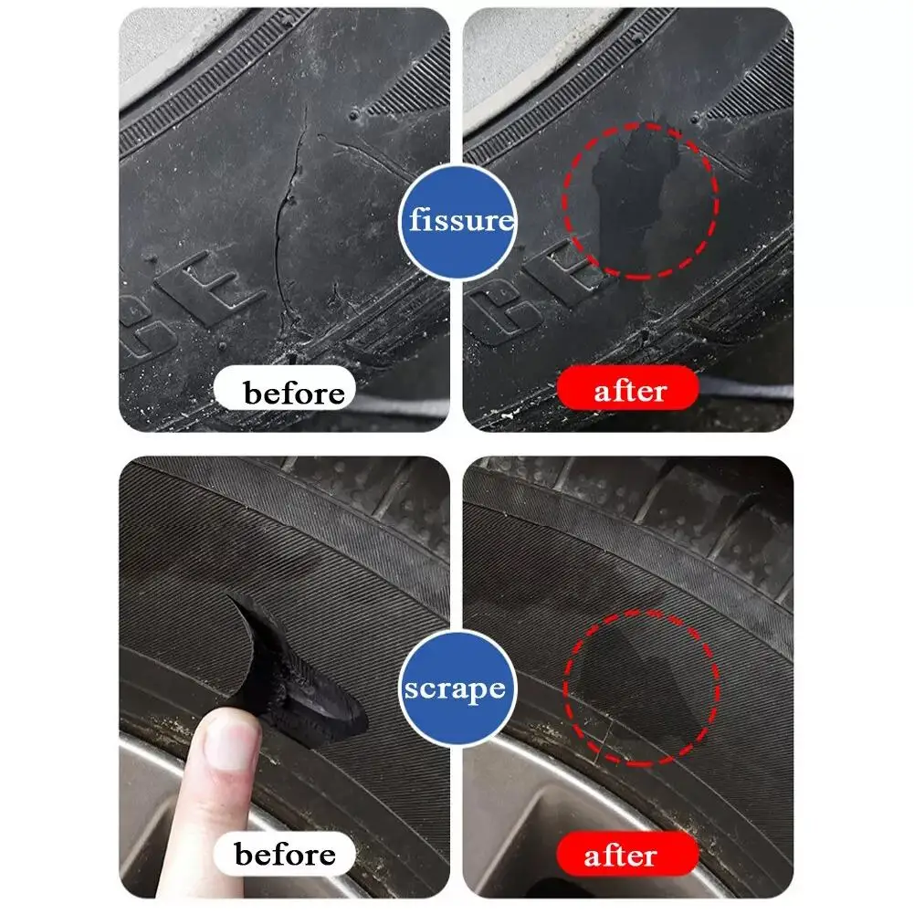 Car Seal Tire Glue 30g Crack Repair Adhesive Rubber Bonding Instant Tire Glue Glue Sidewall Repair Puncture Multifunctional K4J4