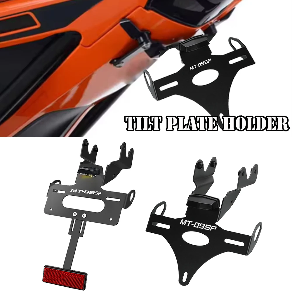 

MT 09 Tilt Plate Holder For Yamaha MT-09 / MT09 License Plate Holder LED Light Tail Tidy Fender Eliminator Kit 2024 2025 2026