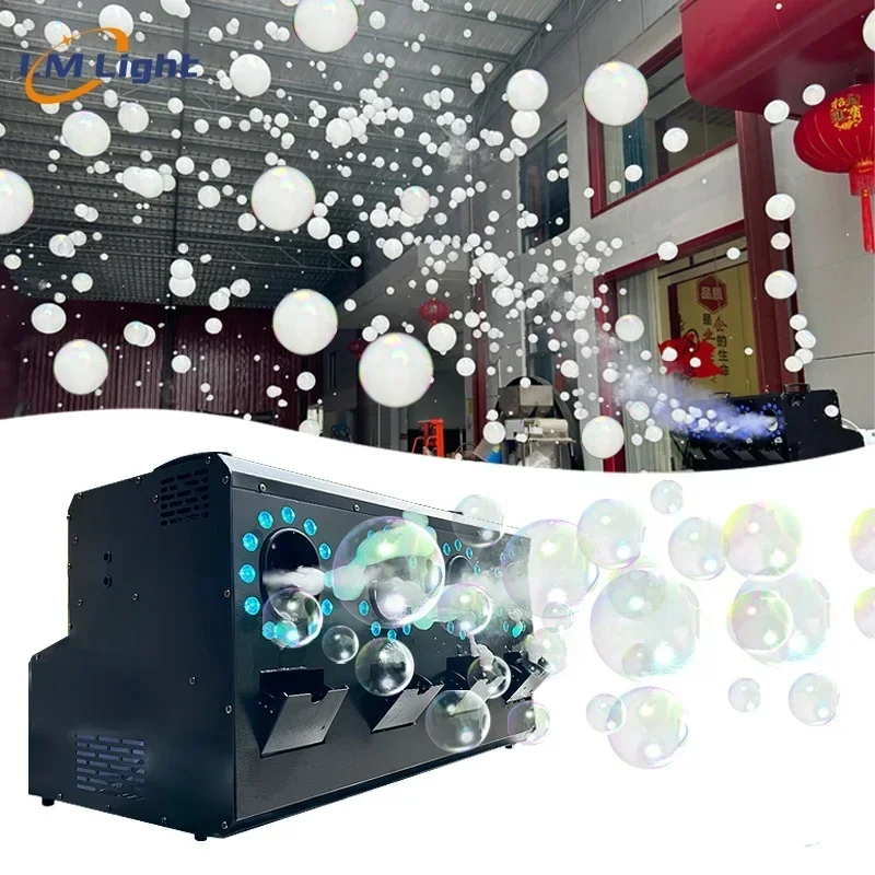 2026/Hot sale 1500W/3000w with RGBW led light 4ni1 fog bubble hine disco stage special effect wedding party smoke bubble h