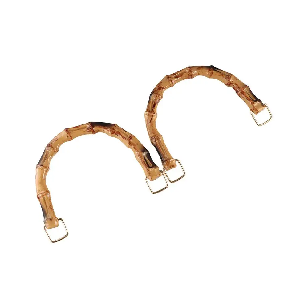 

2Pcs Natural Gold Bamboo Handles Stylish Exotic U Shape Handbag Handle Handcrafted Smooth Touch Bamboo Purse Handles