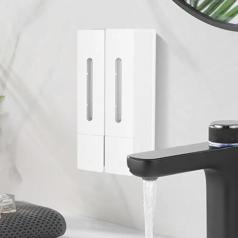 Shower Soap Dispenser Wall Mounted Household Shower Soap Dispenser Hair Conditioner Dispenser No Drilling Soap Dispenser For