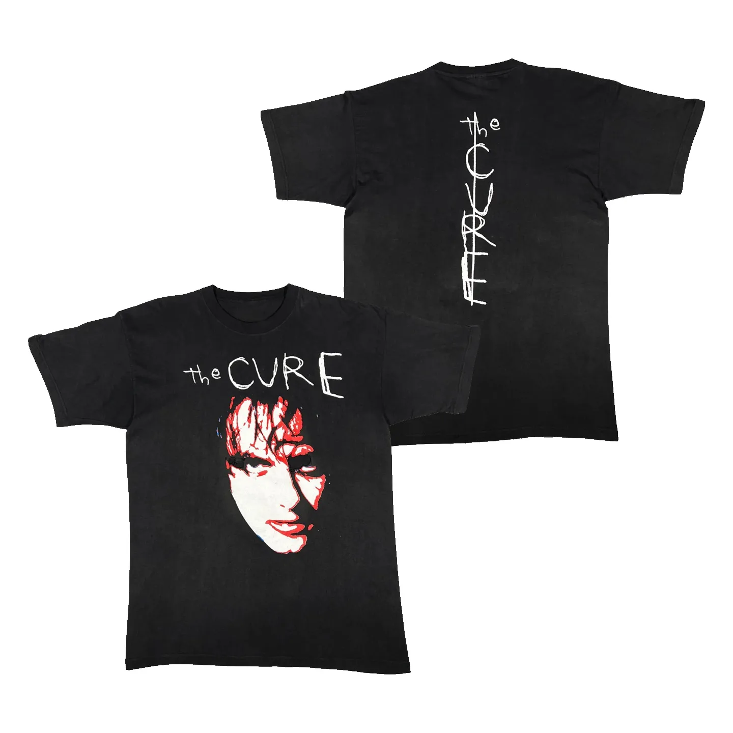 Pop The Cure Band's American-style Rock Short-sleeved Vintage Loose-fitting Casual Printed Men's T-shirt