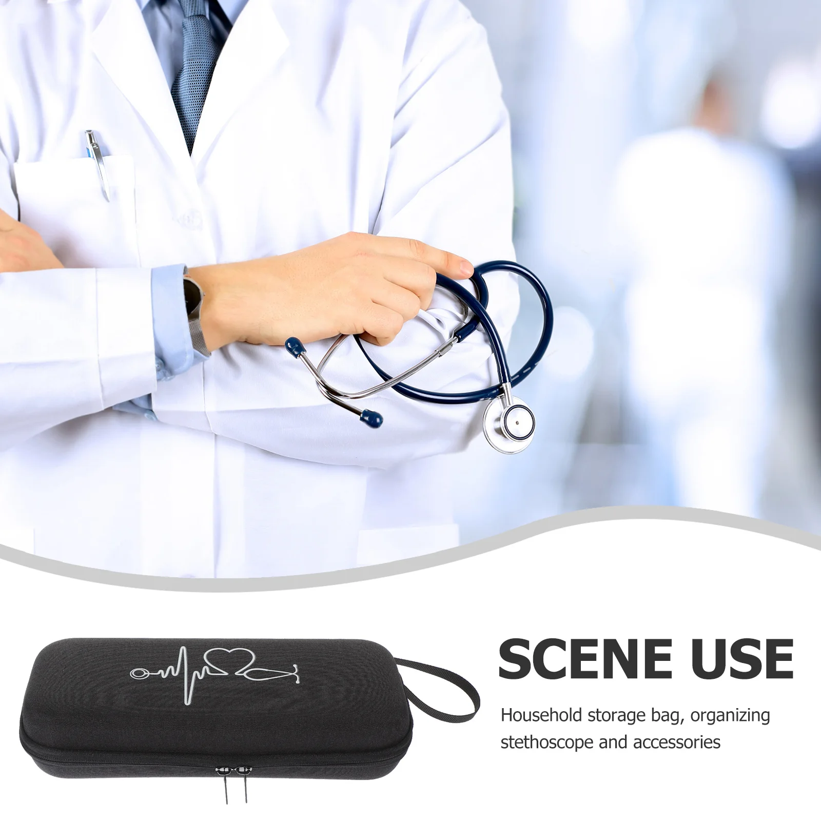 Portable Stethoscope Case for Nurses Doctors Students Multi-Function Storage Bag Lightweight Travel Holder Scratch-Proof