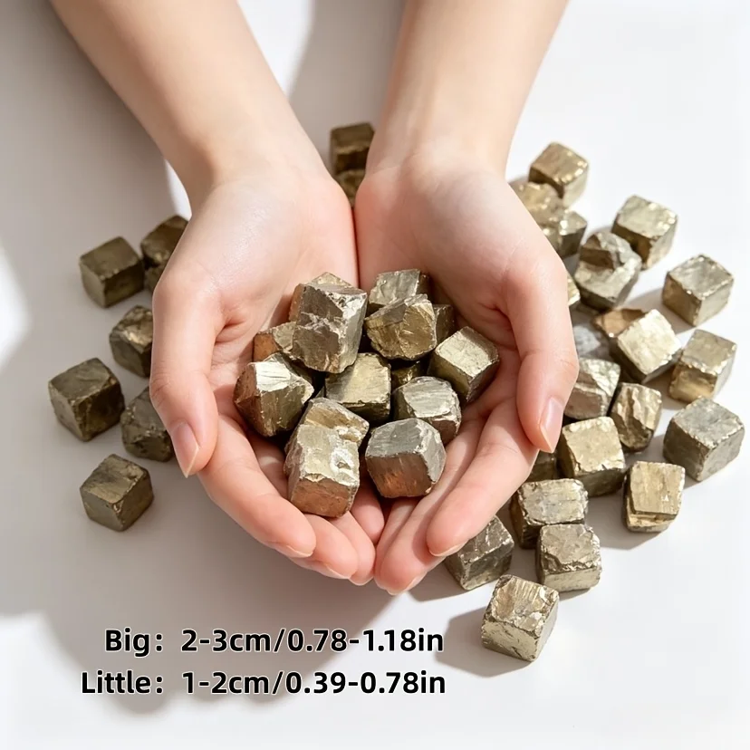 Natural Pyrite Raw Stones, Available in Various Random Shapes and Combinations, Can Be Used to Make Jewelry Beads, a Preferred Choice for Craft Enthusiasts, Unique Specimens, Holiday Gifts, Halloween