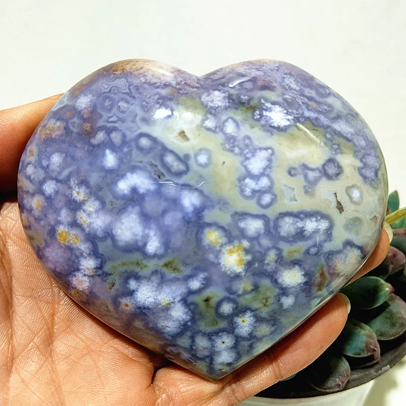 Imagem -03 - Stone Ocean Jasper Sea Gem Meditação Energia Feiticeiro do Coração Exorcismo Cristal Casa Decoração de Feng Shui Natural