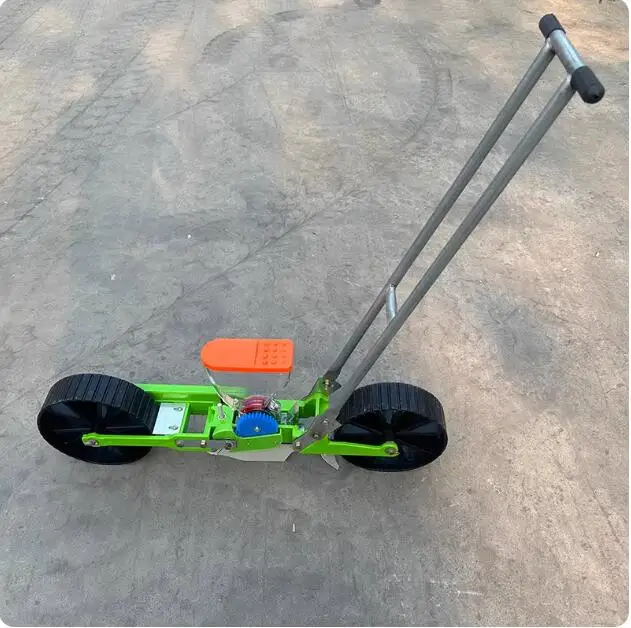 Hand-Pushed Multifunctional Vegetable Seeder Small Grain Crop Seeding Machine Portable Seed Planter for Gardening