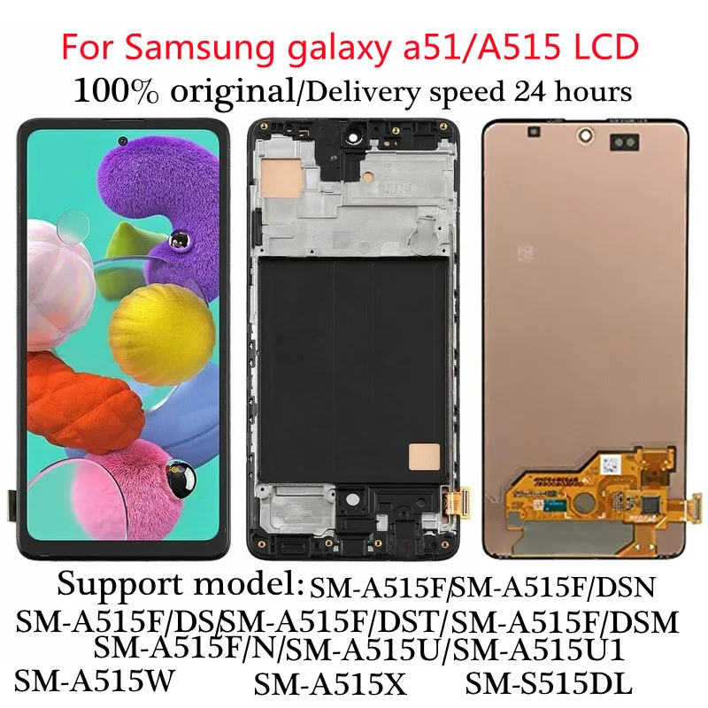 AMOLED for Samsung Galaxy A515 A515f A515f/ds for Samsung Galaxy A51 LCD touch screen digital panel assembly