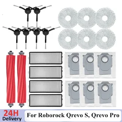 Per Roborock Qrevo S Qrevo Pro Qrevo MaxV Robot Vacuum Parts rullo principale spazzola laterale filtro Hepa Mop Pad panno sacchetto della polvere accessorio