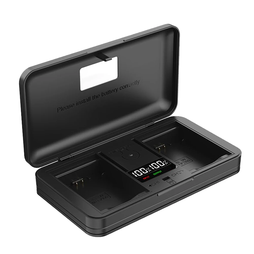 

Dual Charging Station Camera Battery Charger Efficient Charging Speed Lightweight And Portable Supports TYPE-C Charging