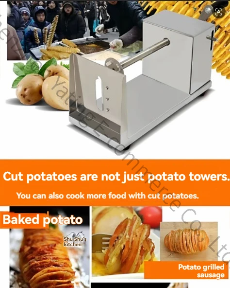 

Commercial Whirlwind Potato Machine Spiral String Rotary Cutting Manual Tornado Potato Tower Rotary Machine Potato Tower Machine