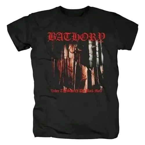 Bathory Black Metal Venom Print Men Women T-shirt Band Music Hip-Hop Casual Street Rock Harajuku Classic Short Sleeve Clothes