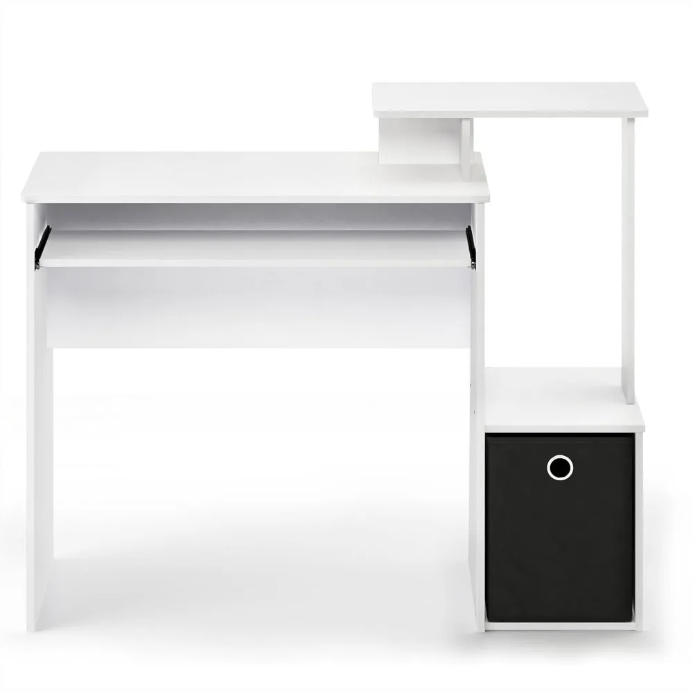 Econ Multipurpose Home Office Computer Writing Desk, White/Black