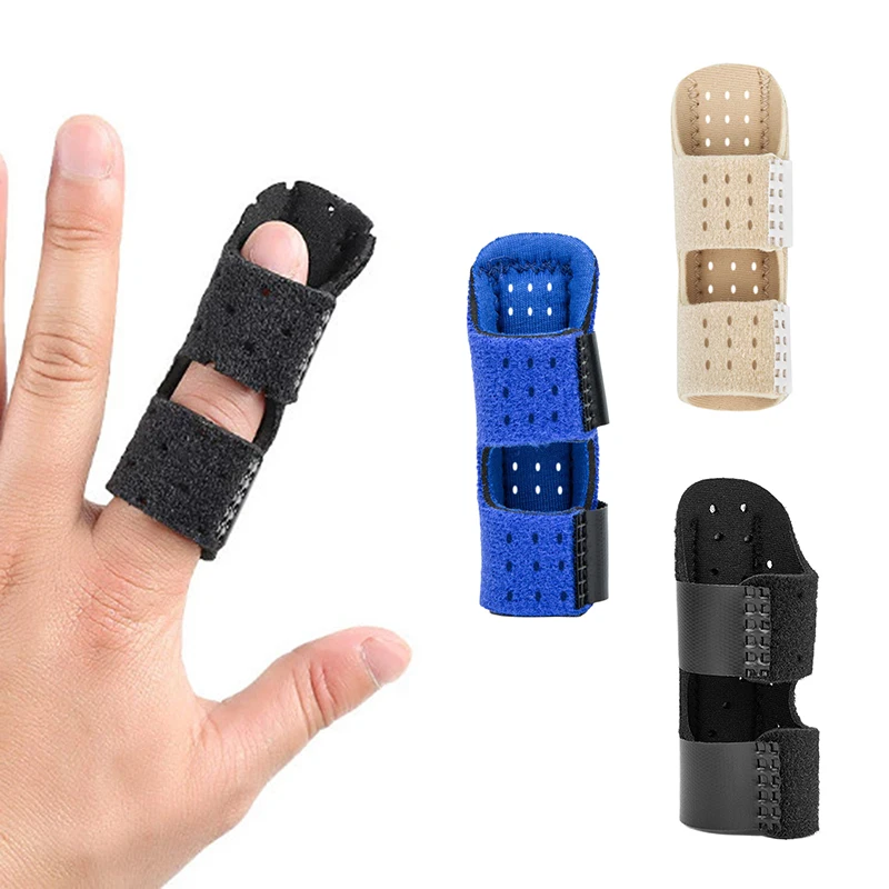*1Pc Adjustable Finger Corrector Splint Steel Plate Pain Relief Finger Brace Support Hand Splint Fix Strap Protector Breathable
