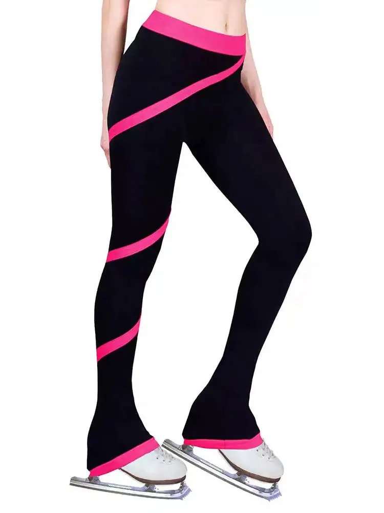 Custom Figure Skating Pants Training Clothing With Diamond Children's Pants Artistic Skating Clothes Girl