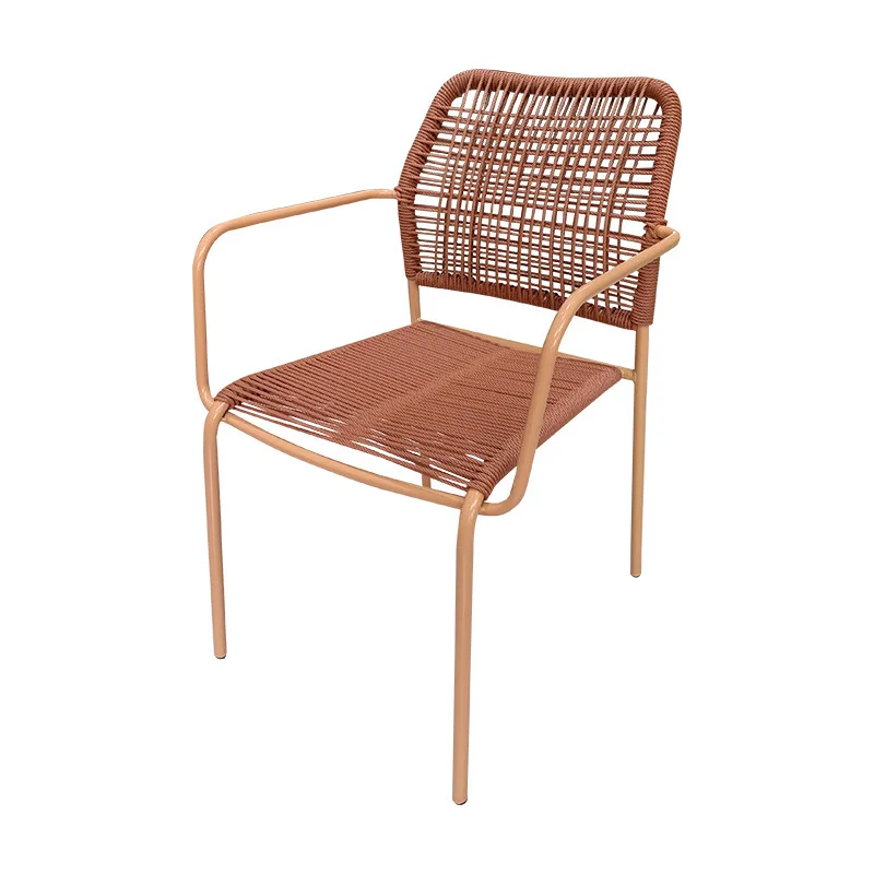 Nordic outdoor tables and chairs courtyard balcony garden outdoor furniture leisure waterproof sunscreen rattan dining table and