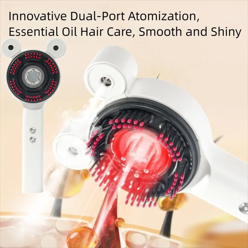 

Therapy Hair Electric Spray Massage Combs Nano Atomization Oil Applicator Scalp Massaging Brush Red Blue Purple Light