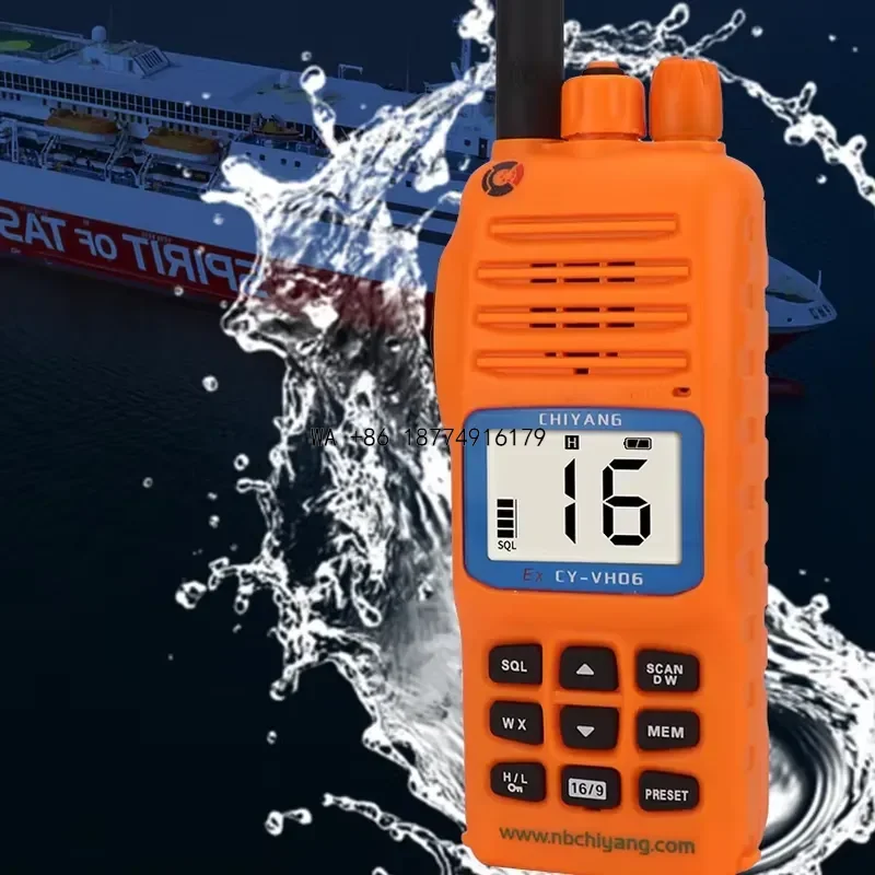 wmwmnu CY-VH06 Explosion Proof Interphone Marine Walkie Talkie Transceiver Safe Radio Navigation Radio Communication for