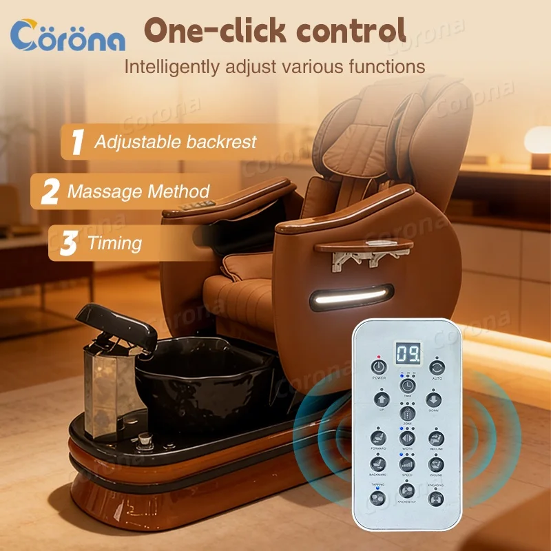 Professional Adjustable Seat Foot Spa Tub Professional Pedicure Spa Chair with Full Body Massage for Nail Salon - view 6