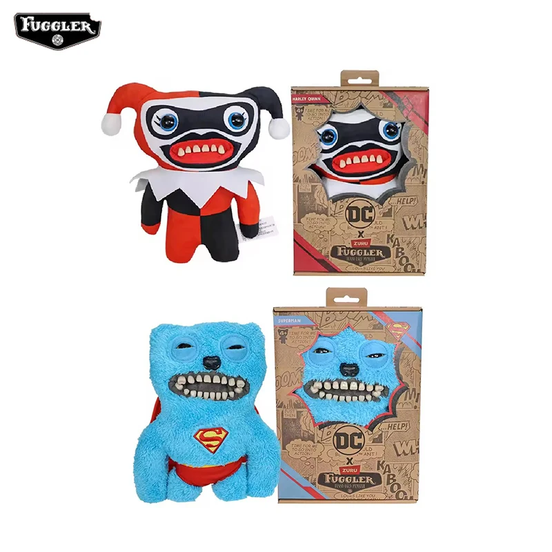 Fuggler DC Series Kawaii Plush Toy Harley Quinn Funny Ugly Monster Cute Soft Plushies Doll Superman Stuffed Animal Toys Gift