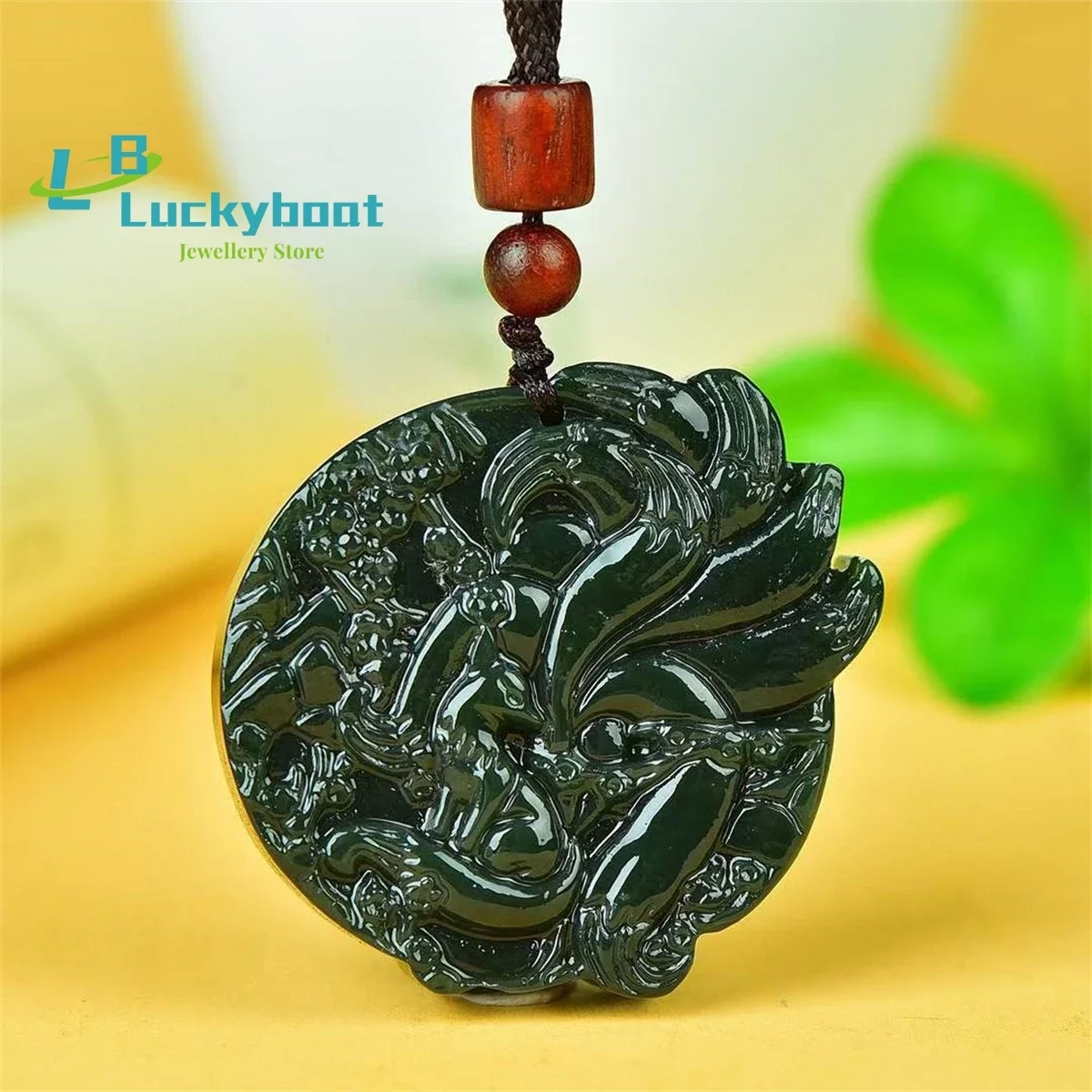 

Подвеска из натурального нефрита Хотан с девятью хвостами лисы. Простая и щедрая индивидуальная универсальная, изысканная и модная для мужчин и женщин.