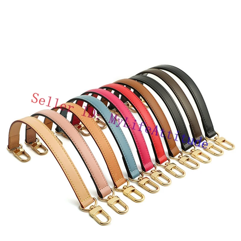 

1.8cm Width Real Calfskin Flat Handle Bag Strap For Designer Lady Neonoe Handbag Neo Purse Pochette Tote 10 Colors 9 Sizes