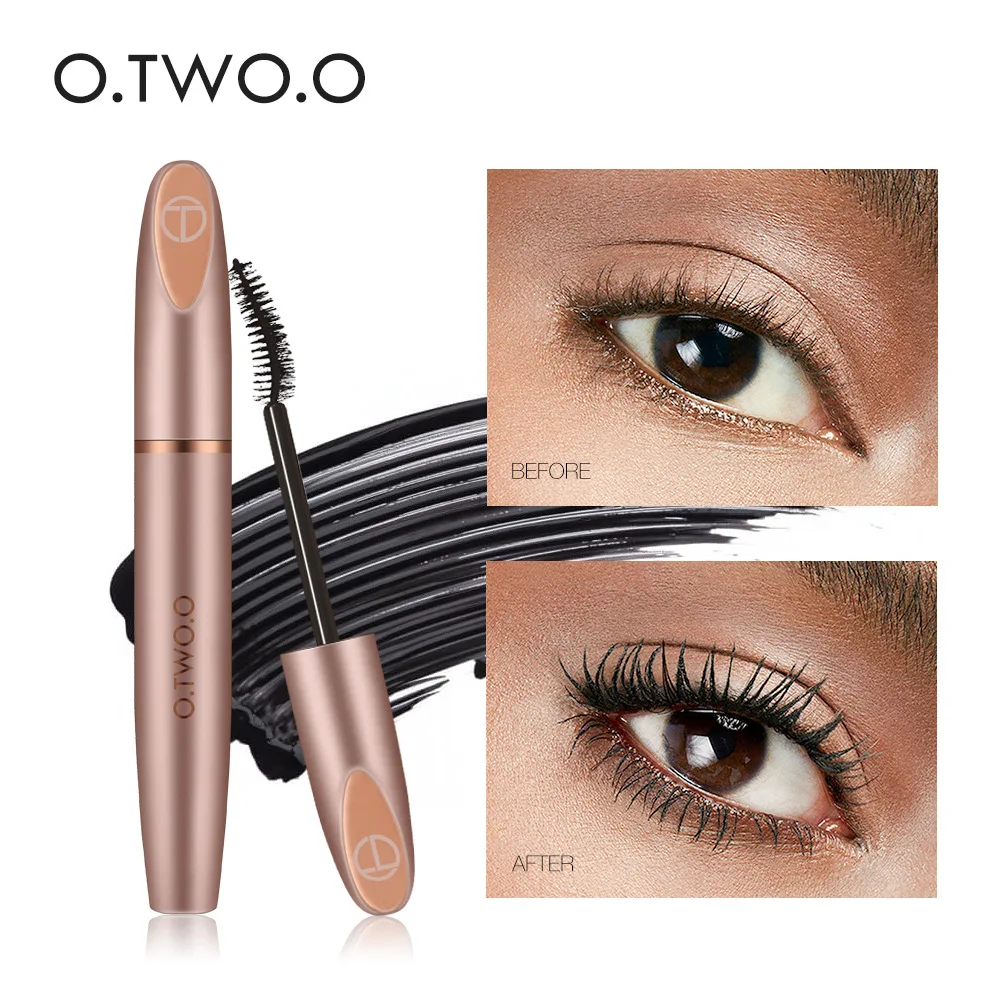 O.TWO.O 9131 Fiber Mascara Lengthening Volumizing Waterproof Curling Lifting Smudge Proof Quick Dry Clump Free Natural Look Fals