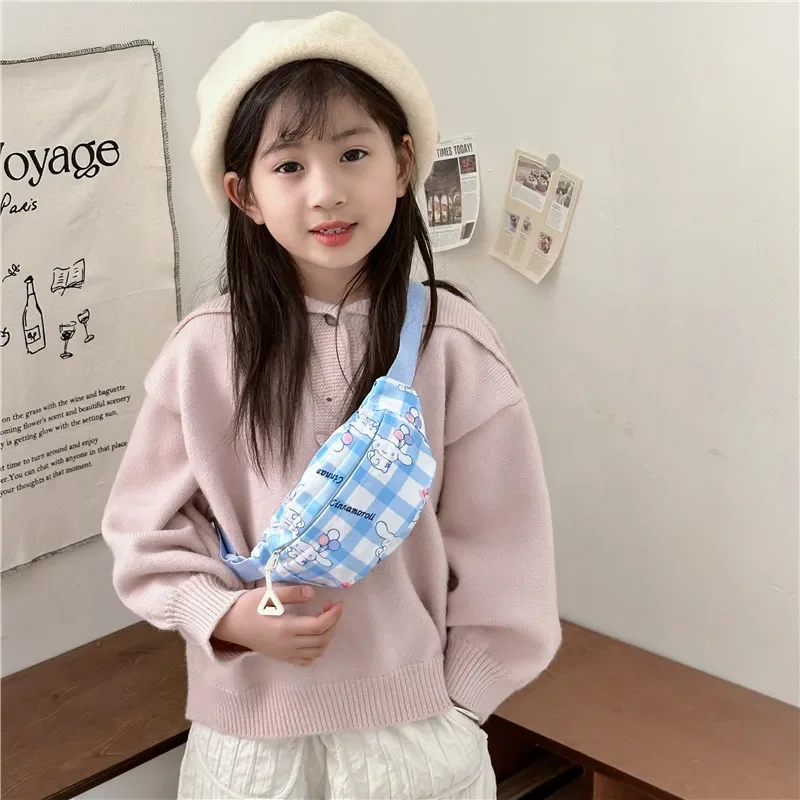 Sanrio New Melody Clow M Cartoon Children Lovely Bag Trendy Girls Fashion Casual Snacks out Chest Messenger Bag