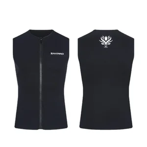 Heiße Neoprenweste für männliche Männer, ärmellose Kaltwasserjacke, vollen Reißverschluss, Sonnenschutz, Tauchgang und Surfen, 3mm 8 Hauptverkaufsweste für Tauchen - №6