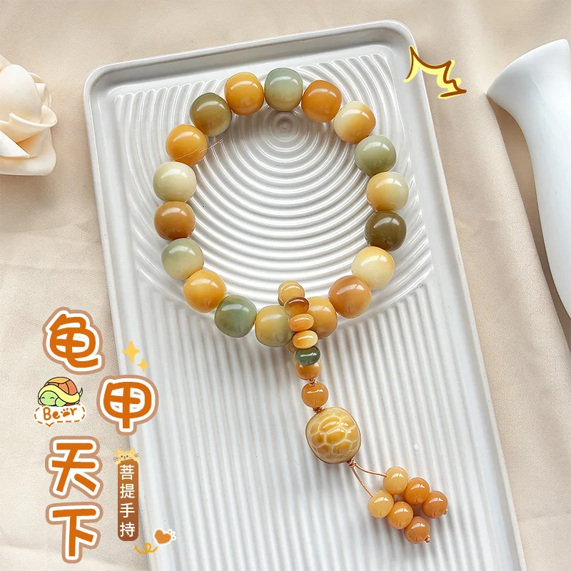 ]Dunhuang Multi-Gem Bodhi Root Bracelet, Large Size, Old-Style-Shaped, Handheld Buddhist Prayer Beads