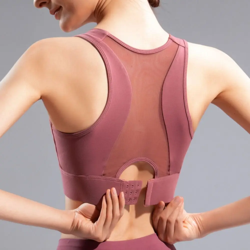 

Solid Color I-shaped Sports Bra Plus Size Beauty Back Training Fitness Bra Lingerie Anti-shake Underwear for Women Gym