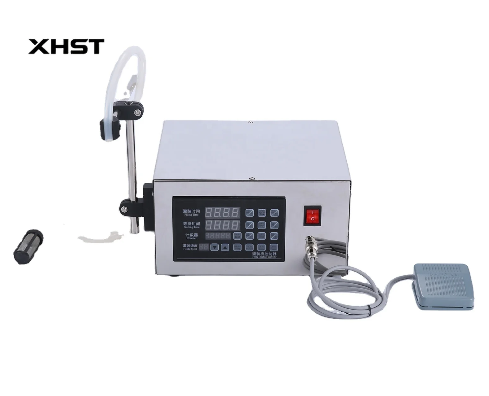 GFK280 Digital Pedal Control Pump Water/Juice/Oil/Beer Bottle Semi-automatic Liquid Filling Machine