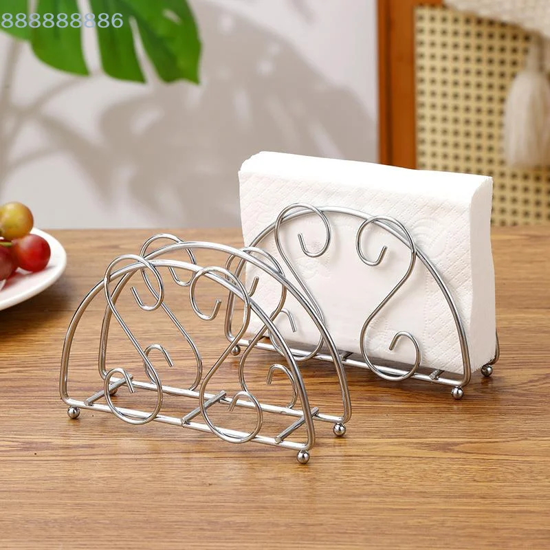[B]Elegant Metal Iron Napkin Holder Paper Drawer Storage Bracket Organizer For Kitchen Home Restaurant Tabletop Accessory