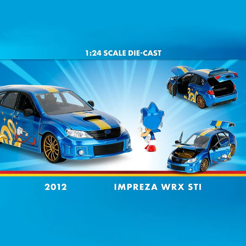 

Коллекционная модель автомобиля JADA JDM Alloy 1:24, Subaru Impreza WRX STI 2012 года с фигуркой, игрушка-сувенир для демонстрации