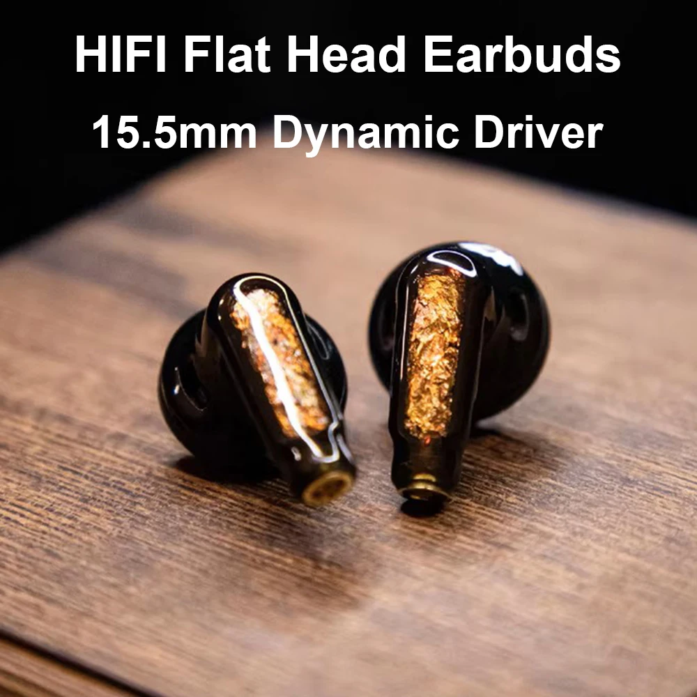

Высококачественные наушники с плоской головкой, Hi-Fi наушники, наушники IEM, проводные плоские гарнитуры MMCX, наушники с динамическим драйвером 15,5 мм для аудиофилов