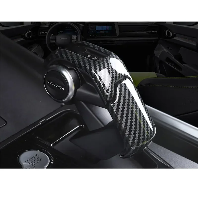 Car Gear Shift Knob Cover Protect Trims for Great Wall Haval Raptor 2023 2024 2025 2th Carbon Fiber Accessories Auto Kit