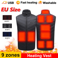 9/21 zone heating jacket men's and women's outerwear smart USB electric heating jacket winter warm outdoor sports camping heatin