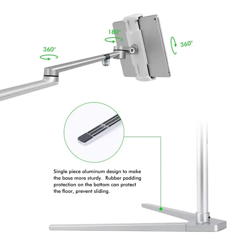 Imagem -05 - Cauklo-alumínio Altura Ajustável Andar Tablet Stand Holder Montagem do Telefone Celular Ipad Pro 12.9 Air Mini a 14