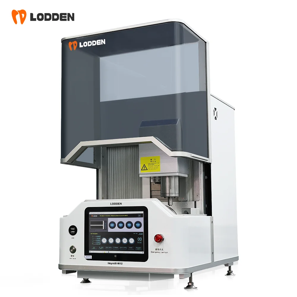 LODDEN 5 Axis Wet Milling Machine W12 for Dental Lab Premilled Abutment,Glass Ceramic,PMMA,PEEK